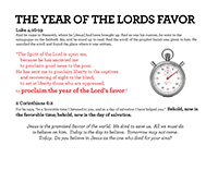 THE YEAR OF THE LORDS FAVOR